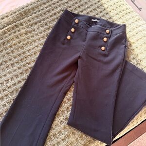 Express Black Trousers with Gold Accents